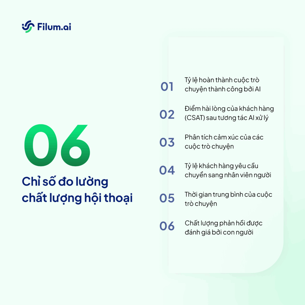 Chỉ số đo lường chất lượng hội thoại bởi AI Agent