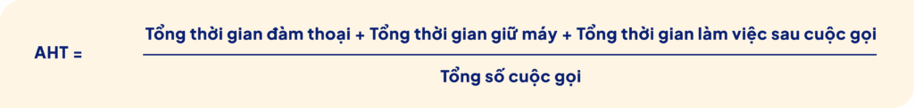 Công thức tính Average Handle Time (AHT)