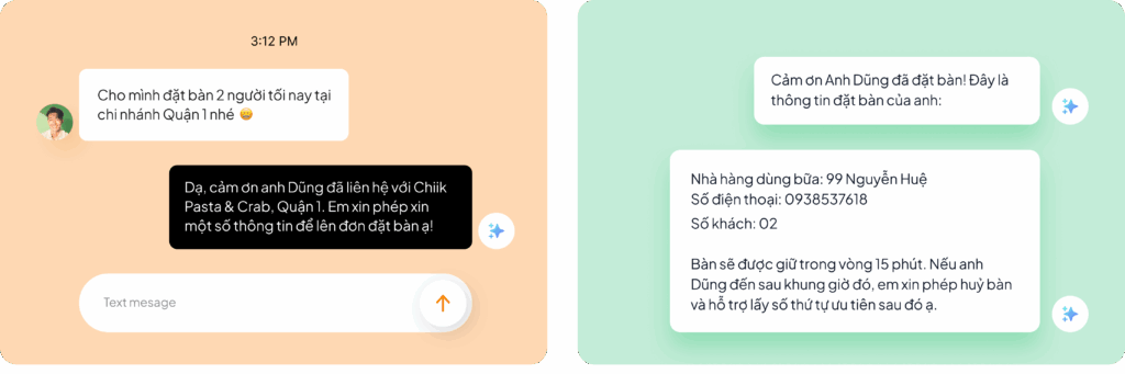 Ai Agent chăm sóc khách hàng ngành F&B